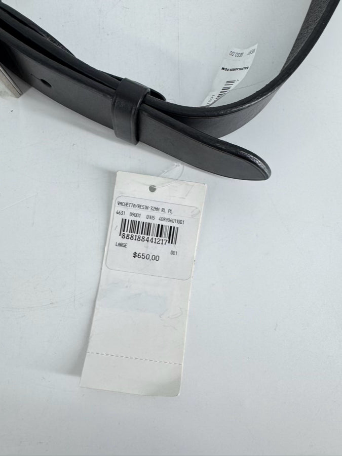 RALPH LAUREN Size L Leather Black & Brown Tortoise Belt NWT