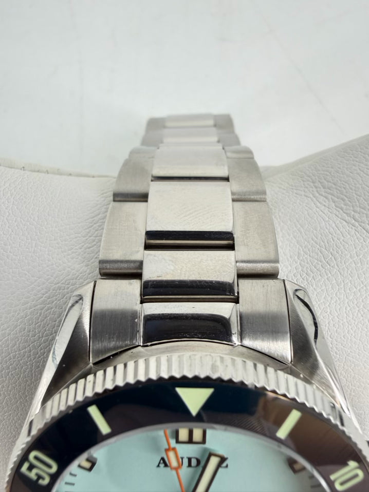 AUDAZ Blue Stainless Steel Sapphire Crystal Automatic Watch w/ Box