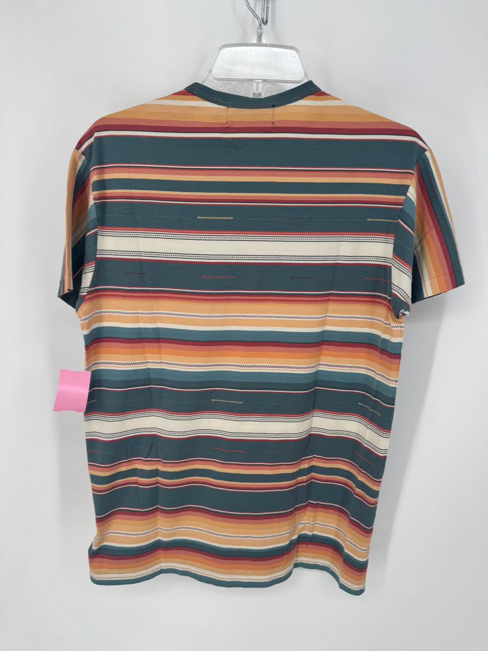 DOUBLE RL & CO Size S Teal & Orange Stripe T-shirt NWT