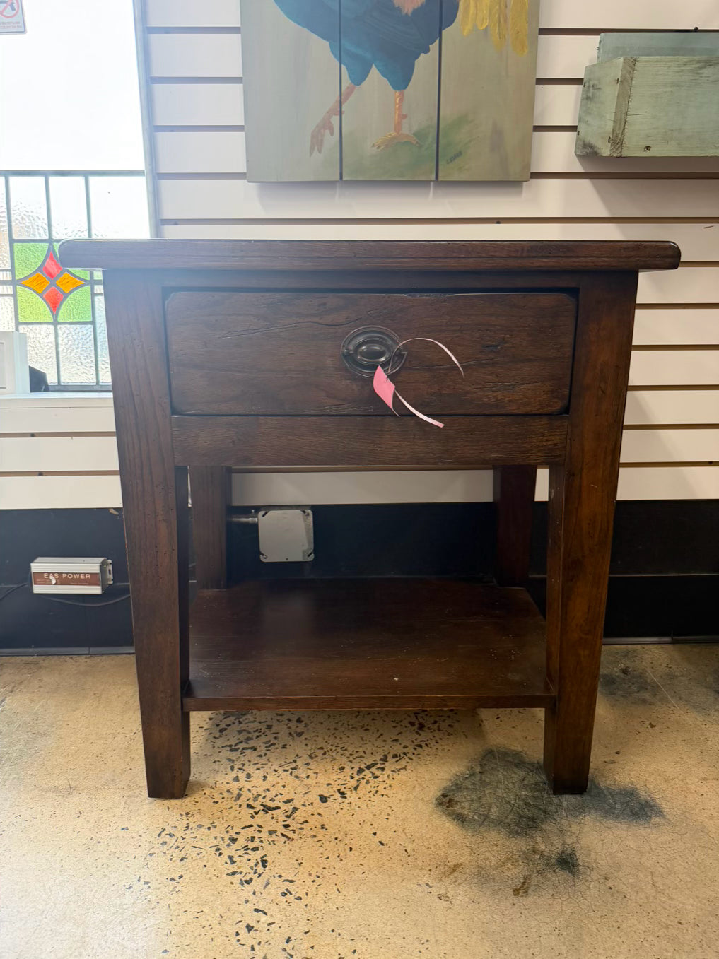 BROYHILL Dark Wood Attic Heirlooms End Table  w/ Drawer