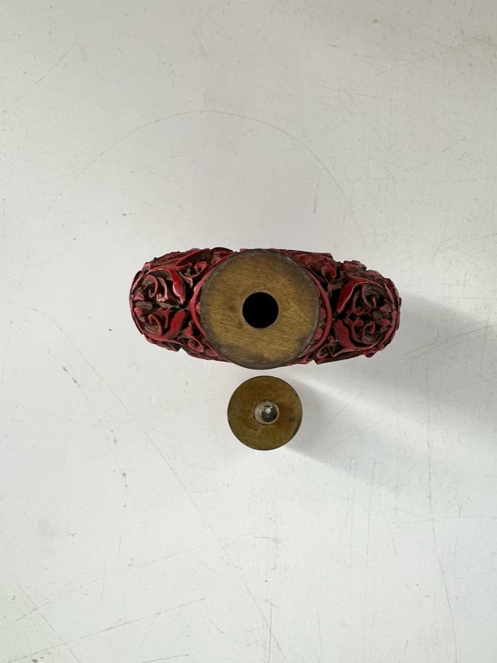 Red Cinnabar Snuff Bottle