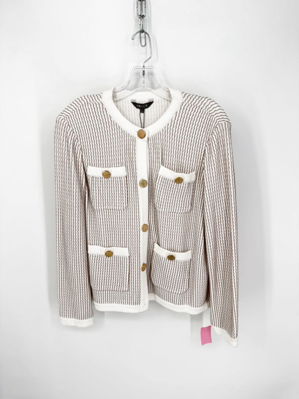 MISOOK Size L Cream Knit Cardigan NWT
