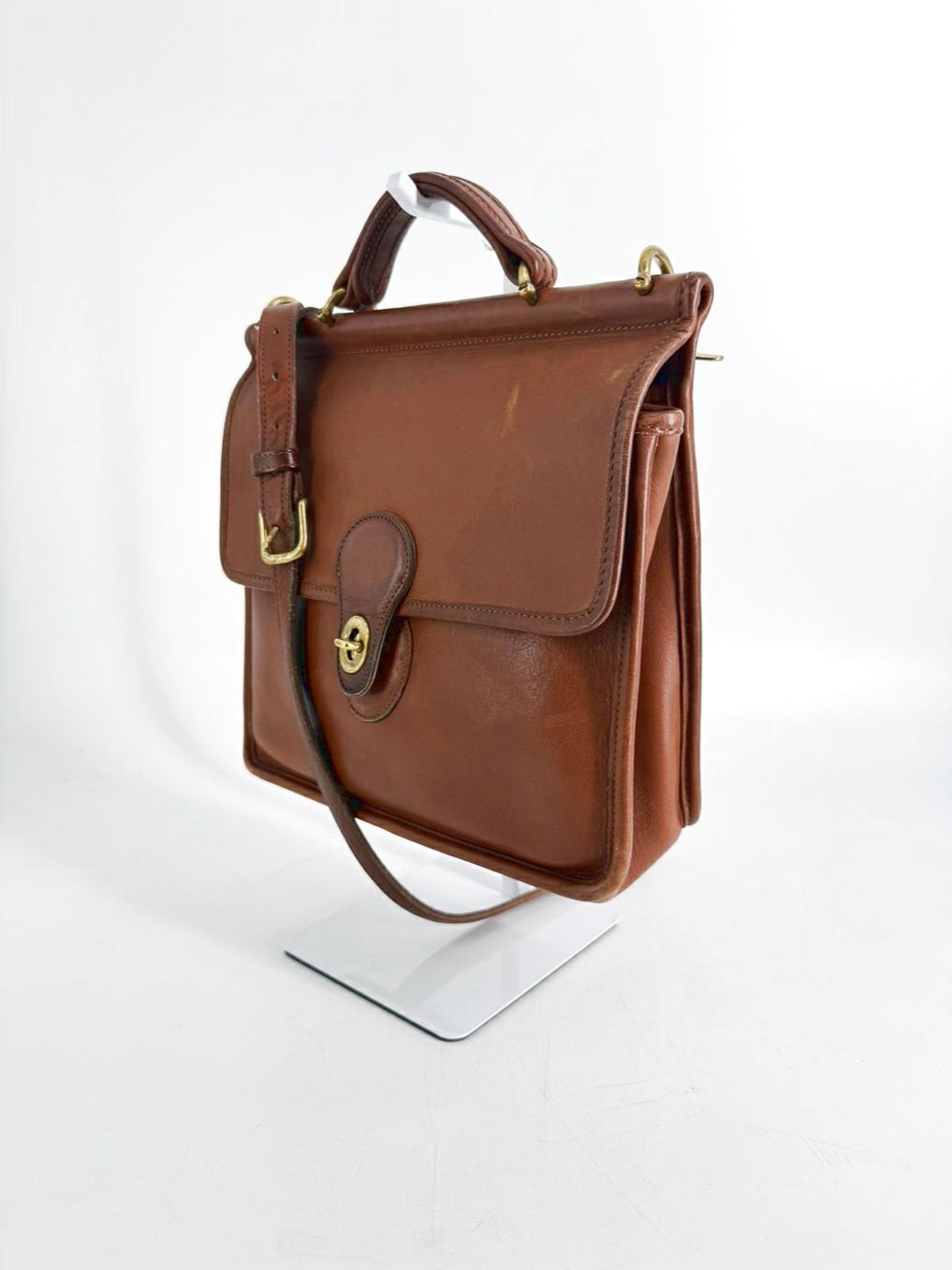 COACH Willis Cognac Leather Crossbody Bag