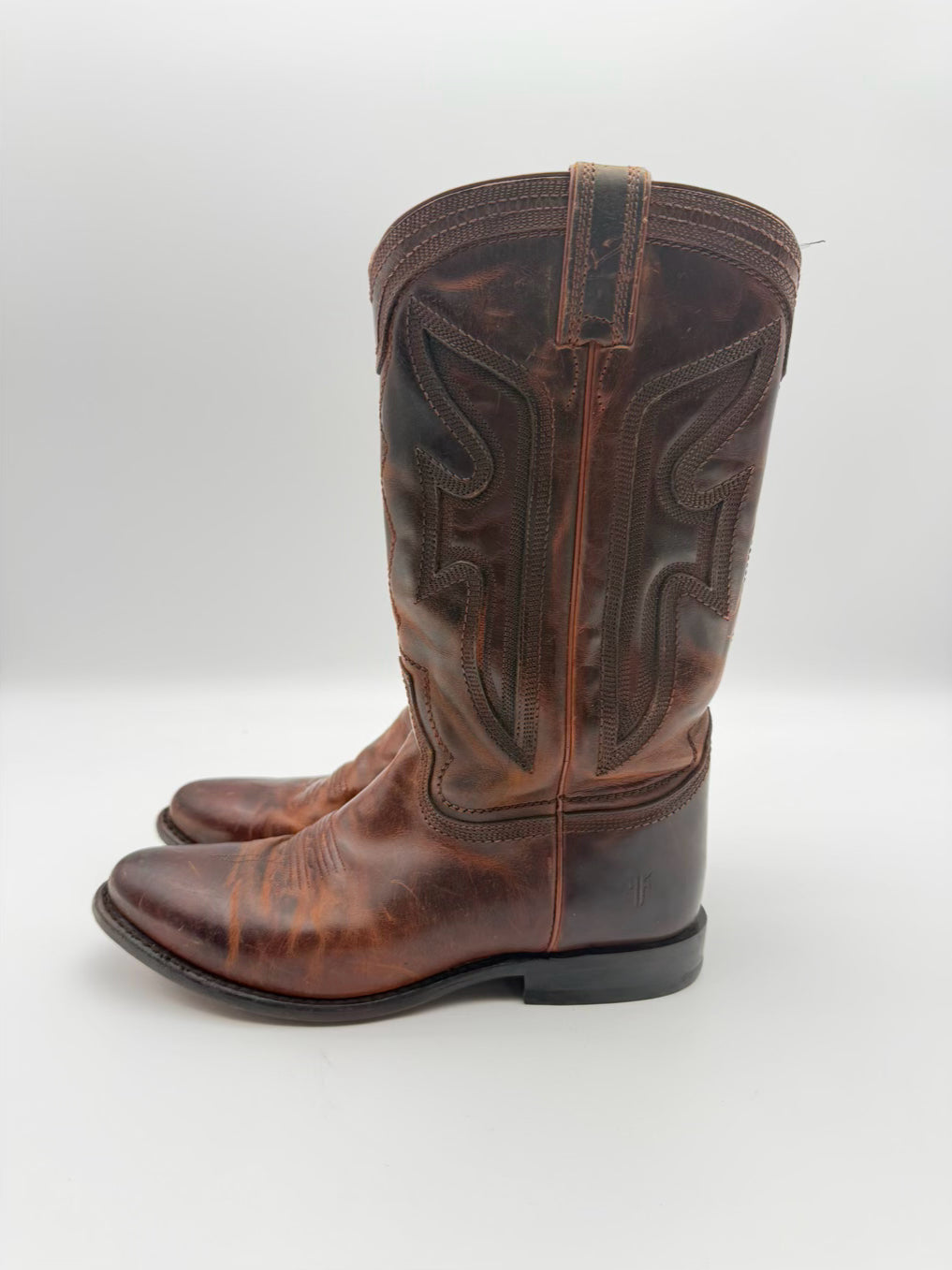 FRYE WMNS Size 8.5 Cognac Leather Western Boots