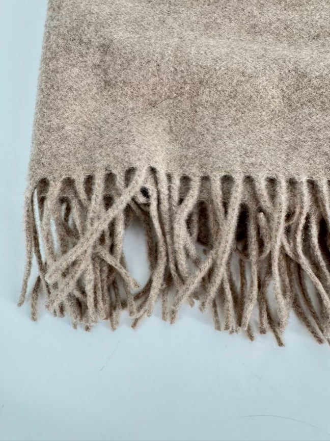 NATUZZI Light Tan Cashmere Afghan