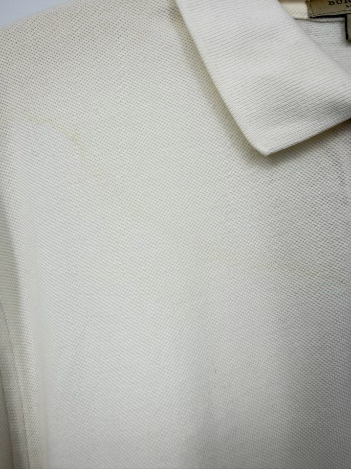 BURBERRY LONDON Nova Check Accent Size Men's L Beige Short Sleeve Shirt