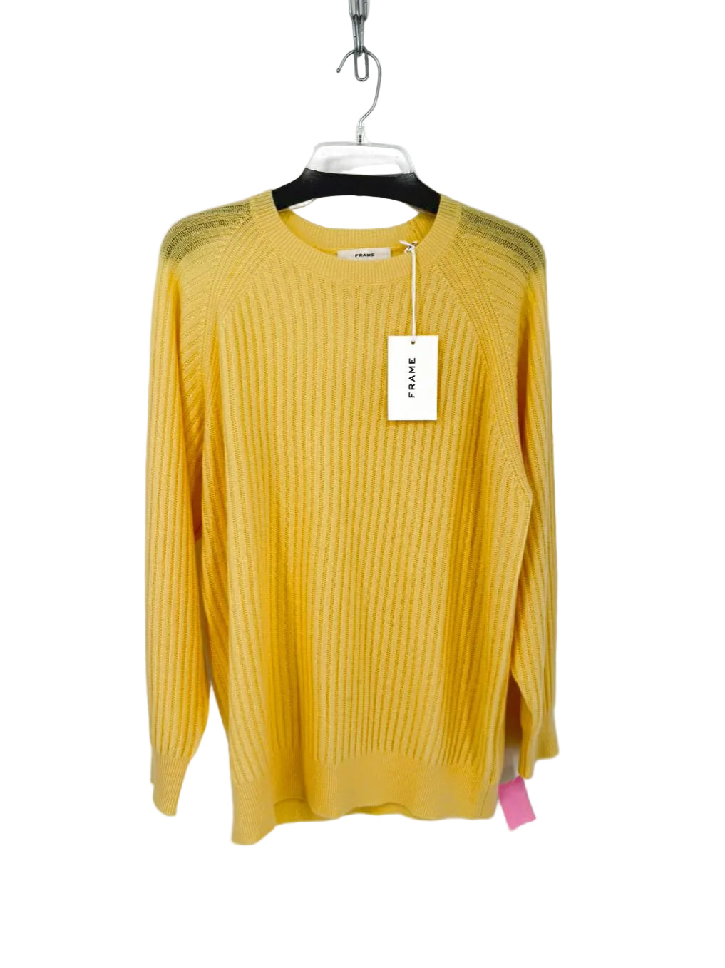 FRAME The Cashmere Sunbeam Wmn's Size S Canary Cashmere Sweater NWT