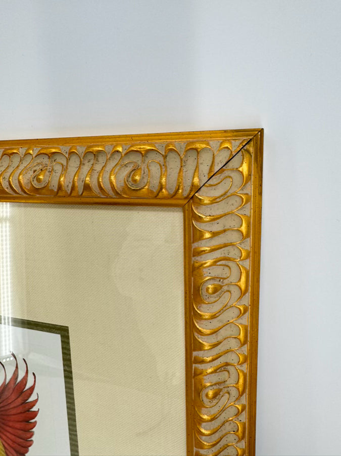 CHELSEA HOUSE KATHLEEN CASSEL Birds Lithograph in Gold Frame