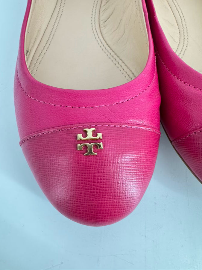 TORY BURCH Size 8.5 Pink Leather Flats