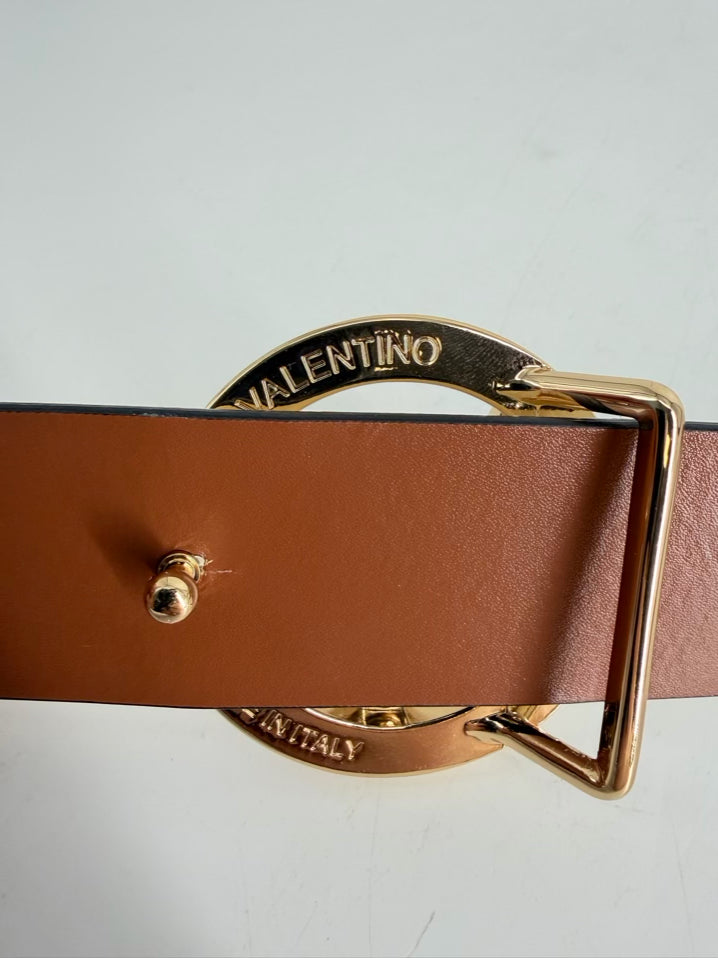 VALENTINO By MARIO VALENTINO sm Cream & Brown Leather Belt