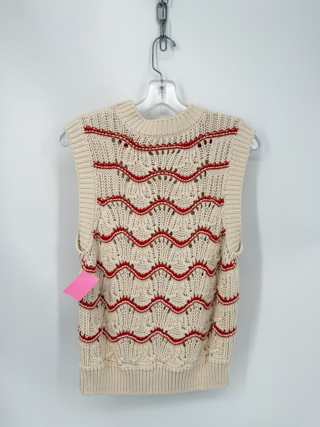 STINE GOYA Size S Beige & Orange Sweater Vest