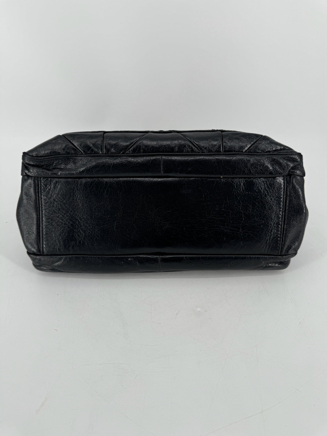 MARC JACOBS Black Leather Quilted Chainlink Purse