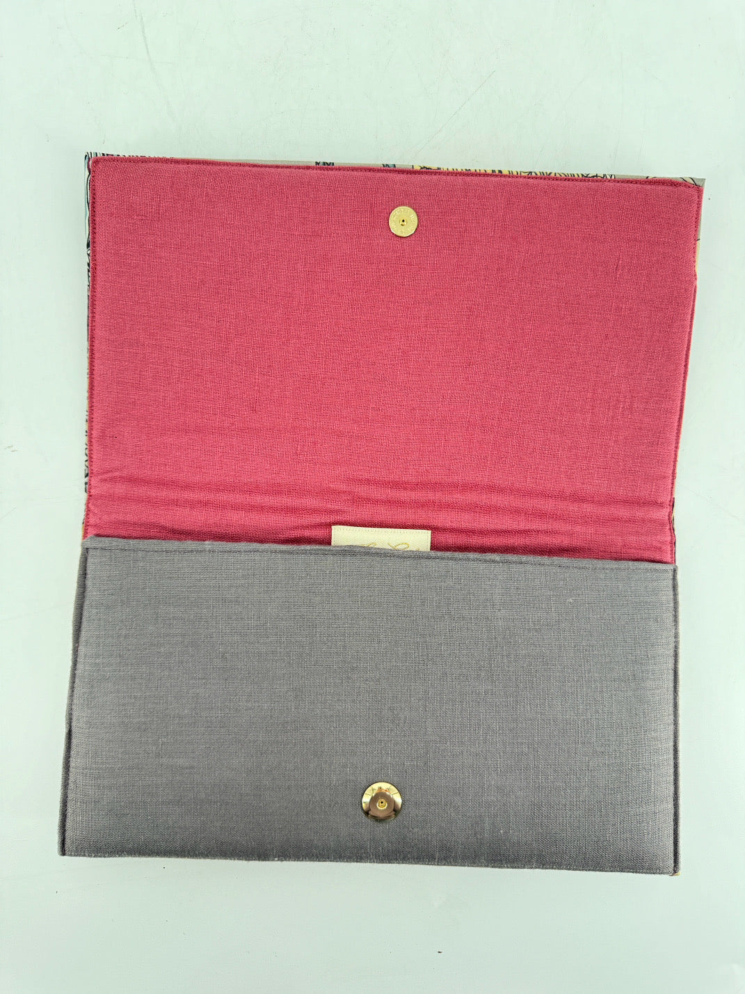GARLAND Gray & Purple Textile Tassel Design Cutch