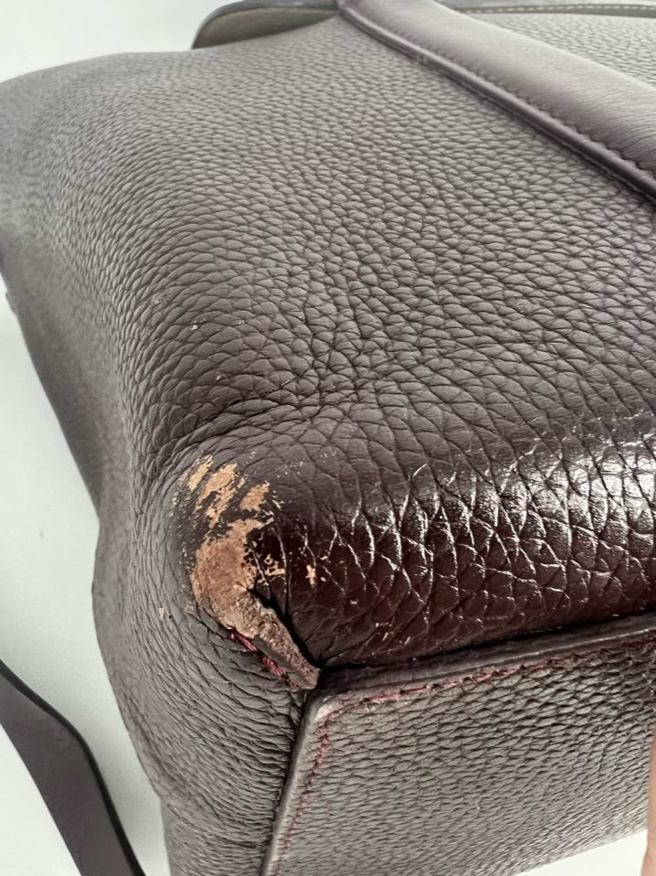 CUYANA Burgundy Leather Tote Bag