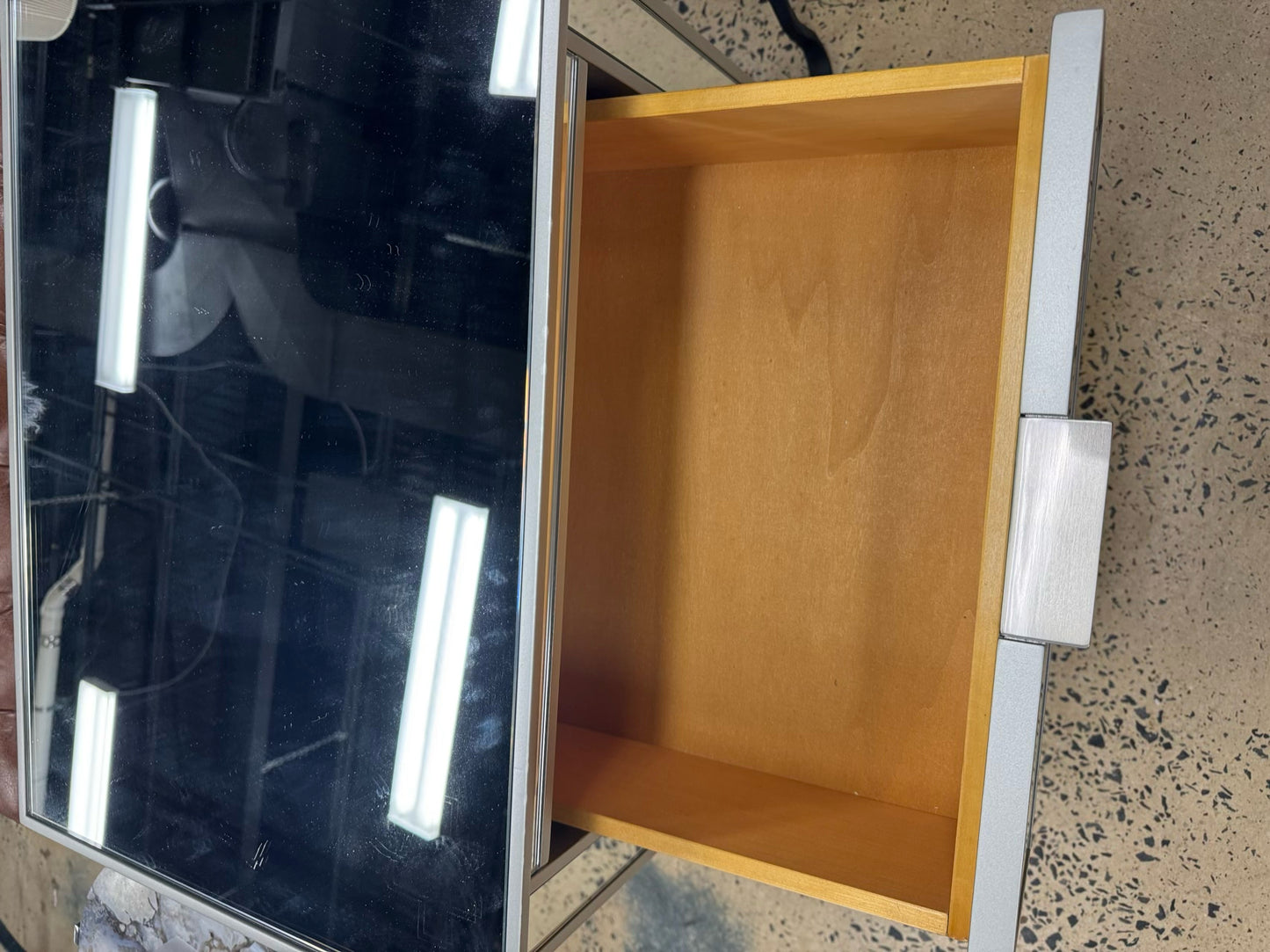 Mirrored 2-Drawer End Table