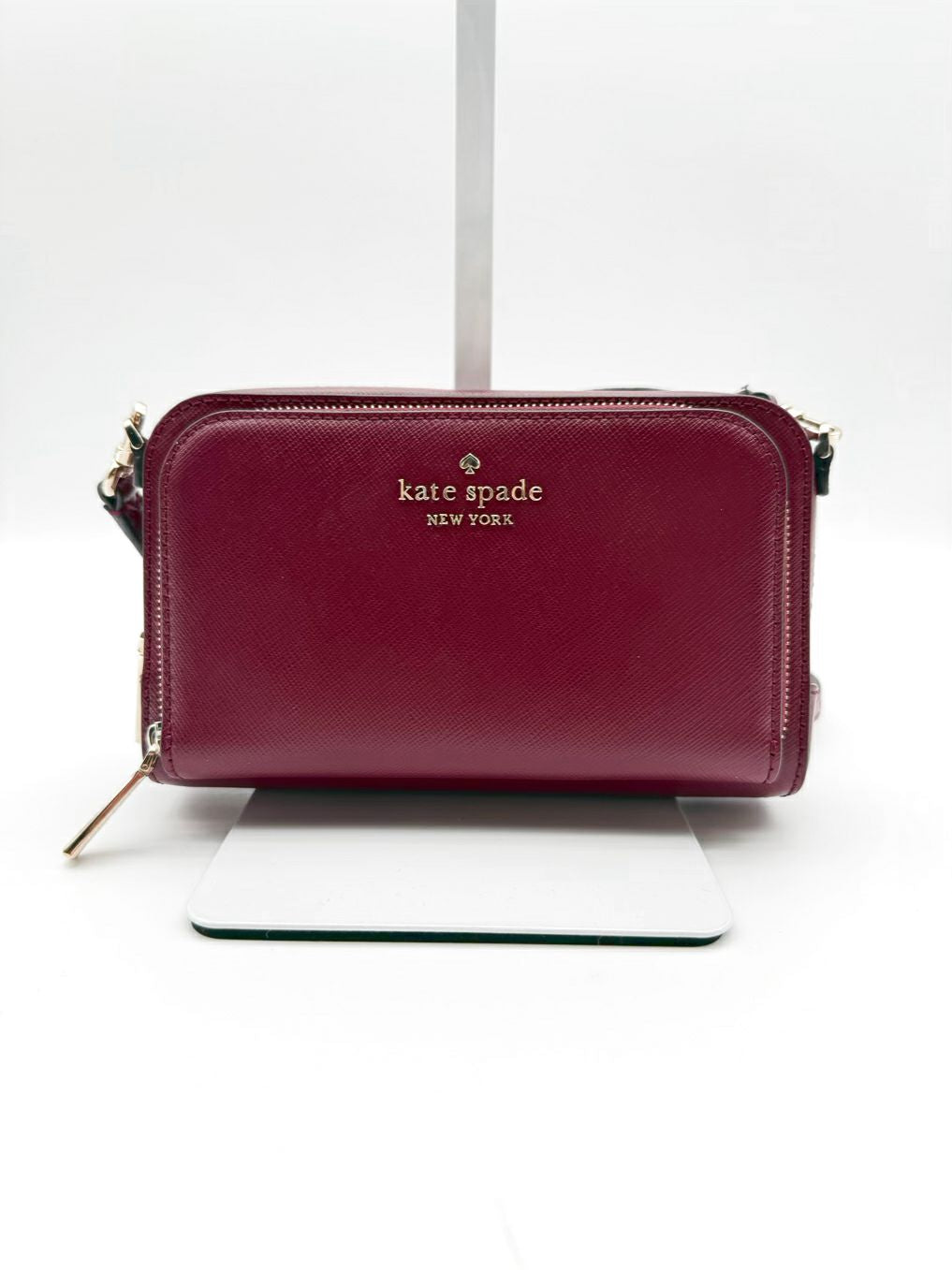 KATE SPADE Burgundy Leather Crossbody Bag