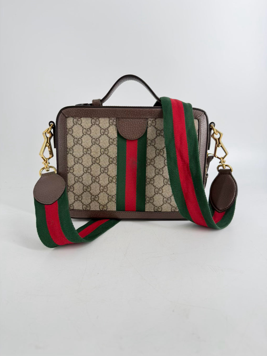 GUCCI Ophidia GG Small Top Handle Shoulder Bag