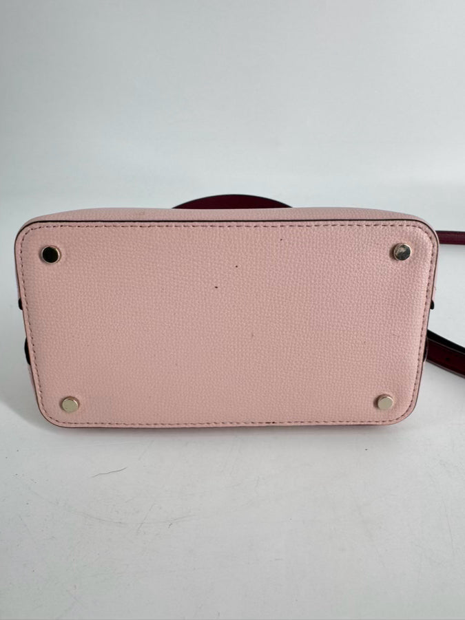 KATE SPADE Pink & Merlot Leather Darcy Small Bucket Crossbody