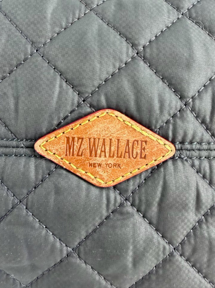 MZ WALLACE Gray Nylon Quilted Tote Bag