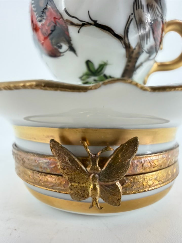 LIMOGES Miniature Cup & Saucer Box