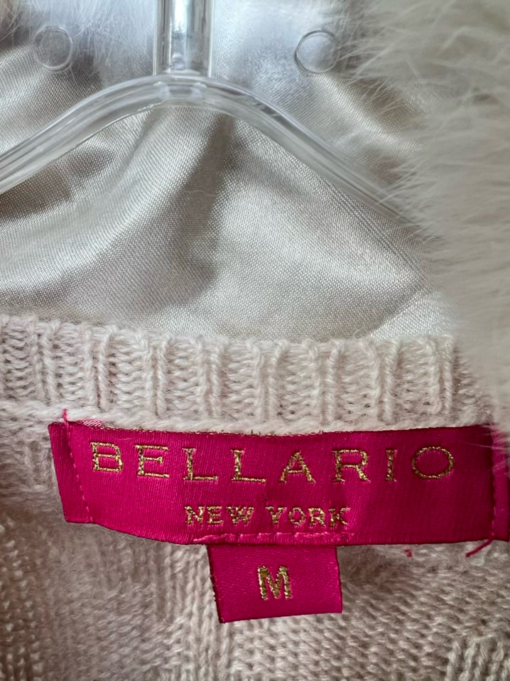 BELLARIO Khaki Size M Cashmere & Rabbit Fur Sweater