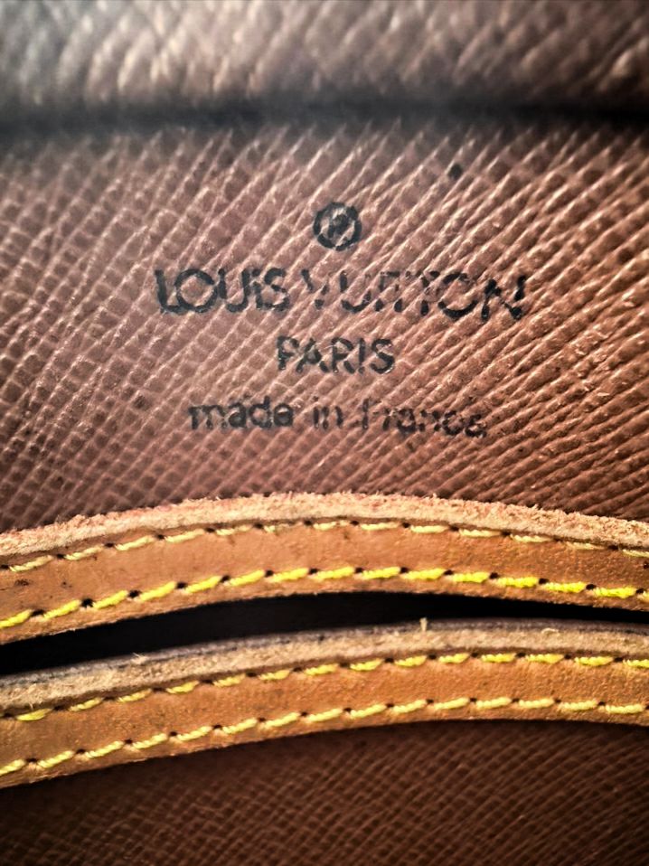 VINTAGE LOUIS VUITTON Brown Coated Canvas Monogram Blois Crossbody Bag