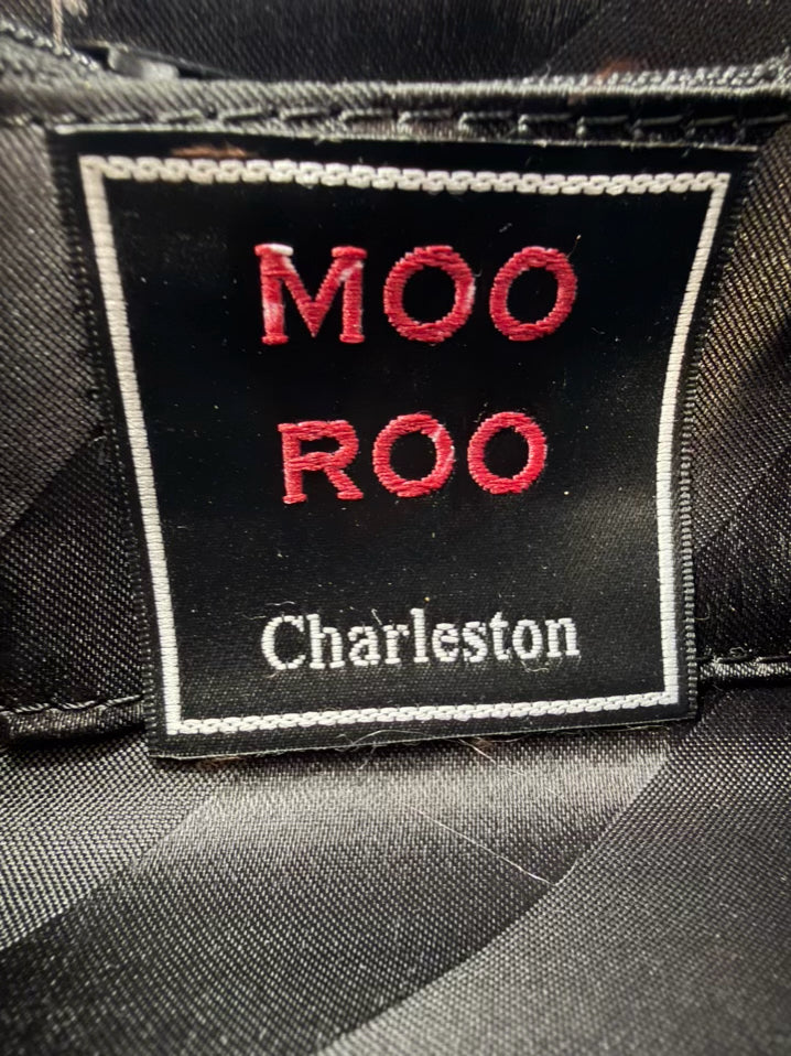 MOO ROO CHARLESTON SIGNED MARY NORTON Black Feather Beaded Art Deco Evening Bag