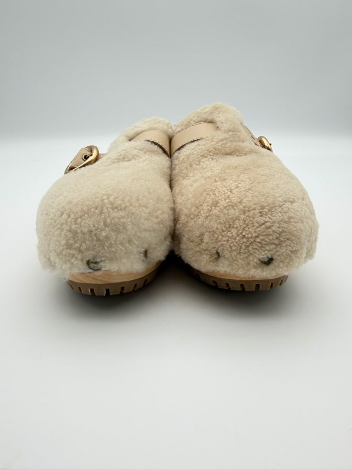 SEE BY CHLOE WMNS Size 36 Cream Shearling Mules