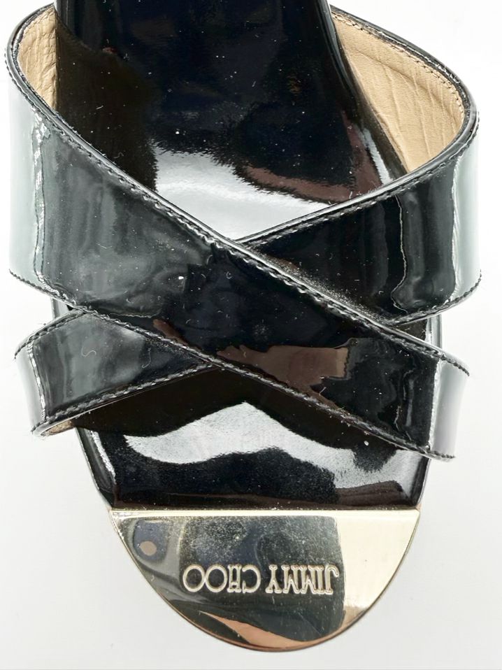 JIMMY CHOO WMNS Size 38 Black Cork Wedge