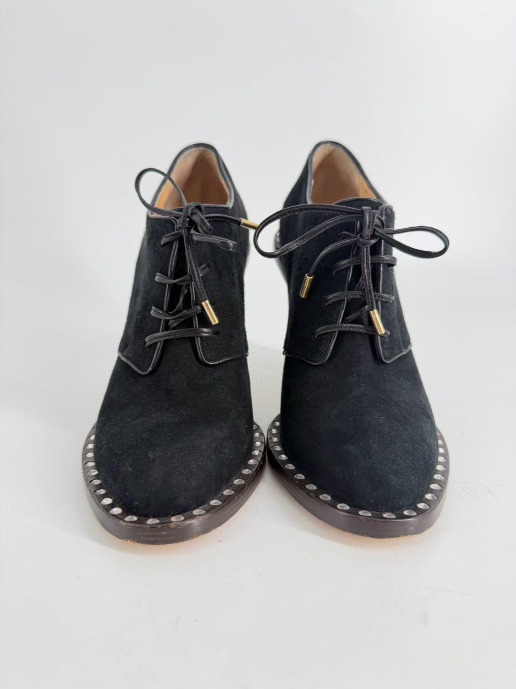 CHARLOTTE OLYMPIA Size 39 Black Studded Detail Heels