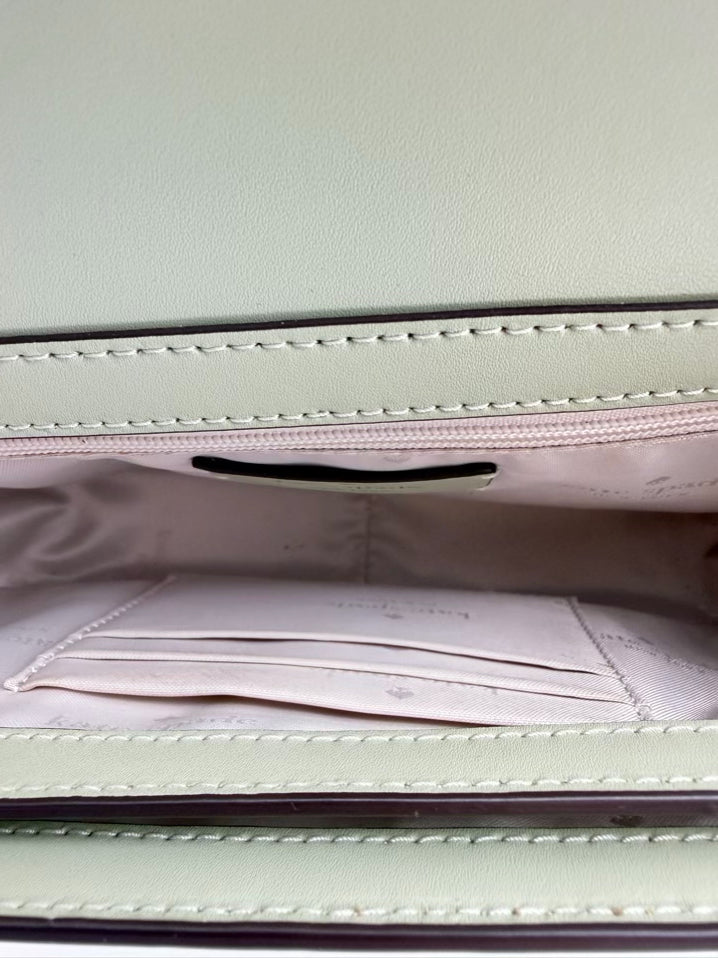 KATE SPADE Audrey Flap Mint Leather Crossbody Bag