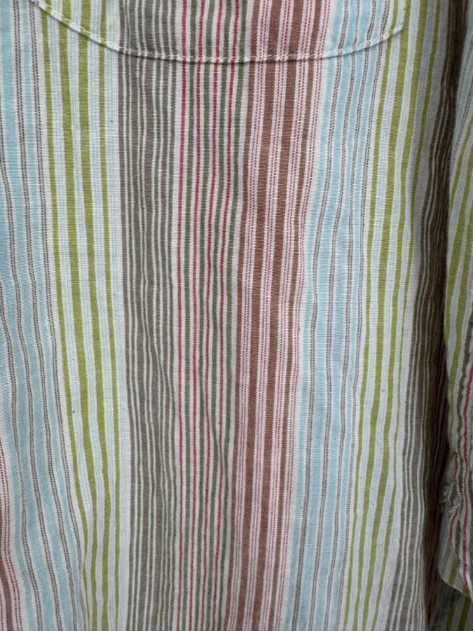 SUNDAYS by WEARESUNDAYS Size XS Green Print Stripe Emmie Shirt NWT
