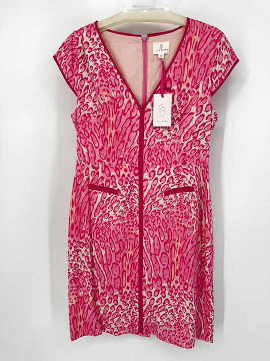 JULIE BROWN Size 8 Pink Leopard Print Shila Dress NWT
