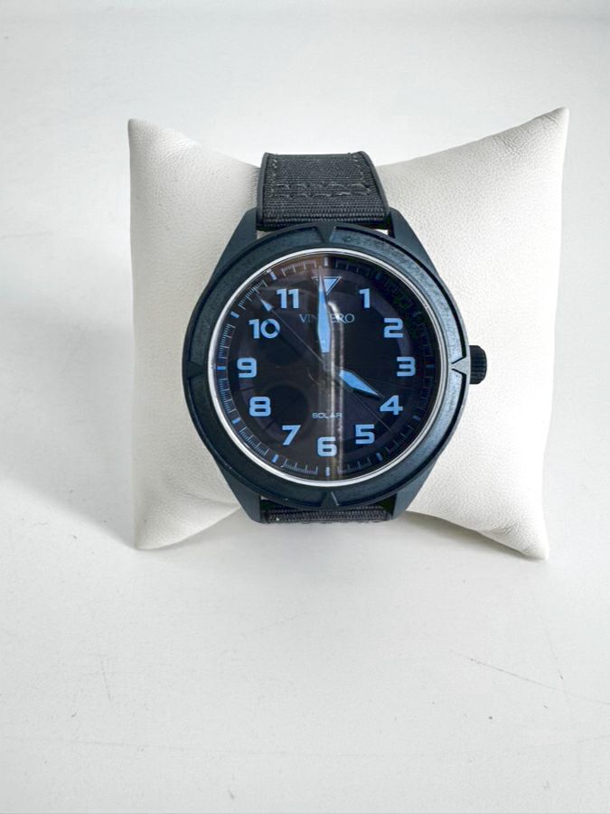 VINCERO Blue Titanium & Sapphire Crystal Stratos Solar Movement Watch