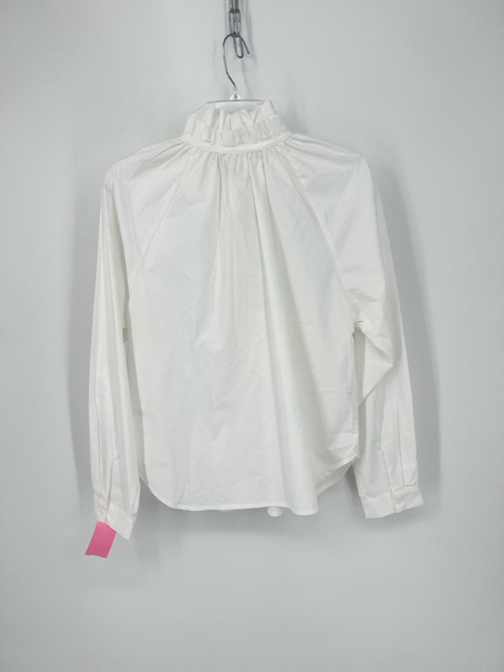 SUNDAYS by WEARESUNDAYS Size M White Ruffle Detail Blouse NWT
