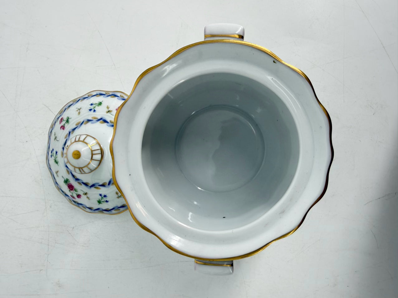 BERNARDAUD Porcelain Artois Bleu Cream & Sugar