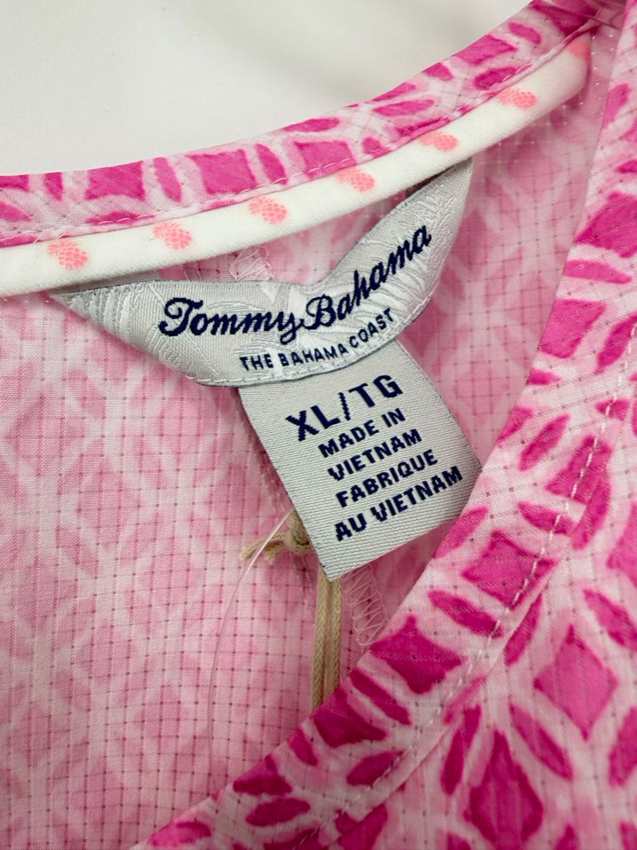 TOMMY BAHAMA Wmn's Size XL Pink Print Sleeveless Dress NWT