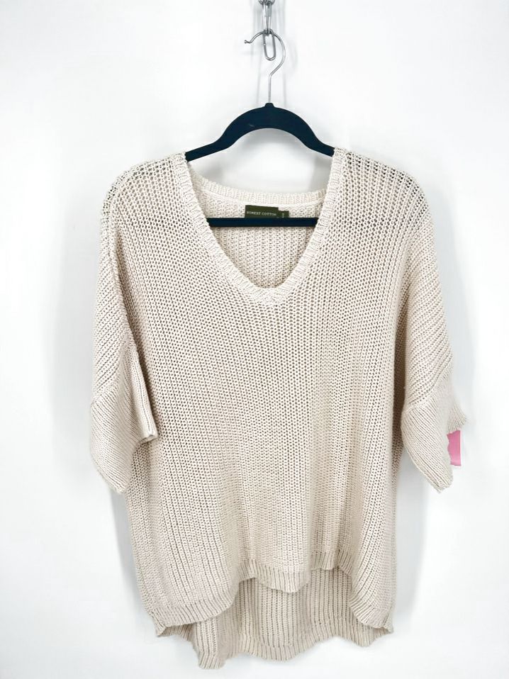 Honest Cotton Size O/S Beige Sweater