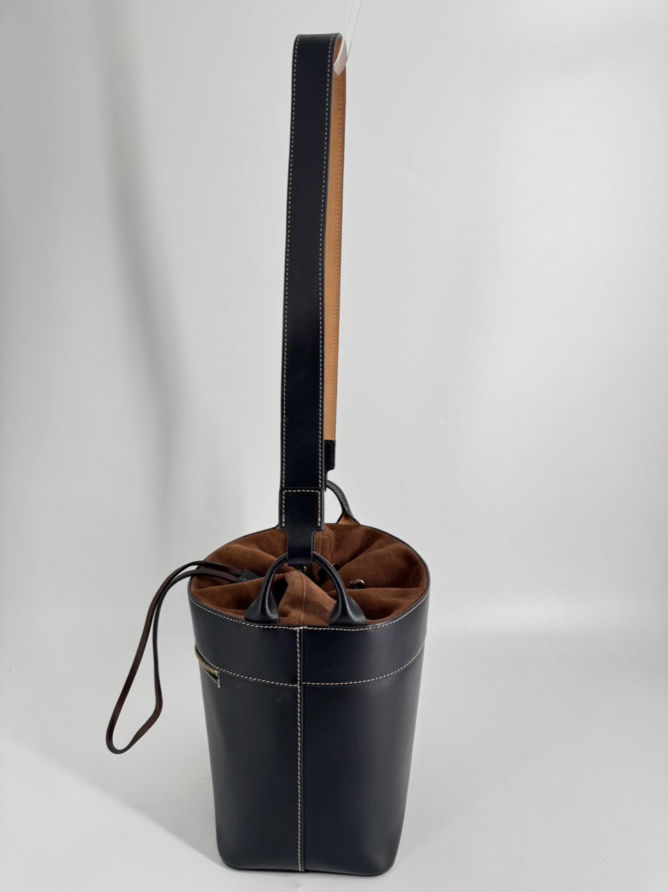 DOONEY & BOURKE Black & Brown Leather Bucket Bag