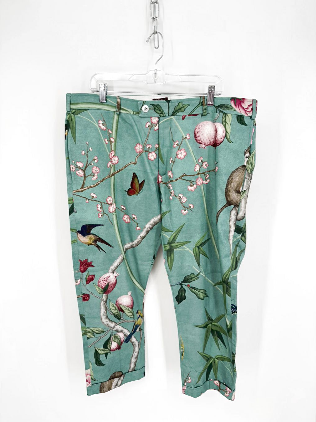 MICHAEL KAYE COUTURE Size 40 Sage Print Pants