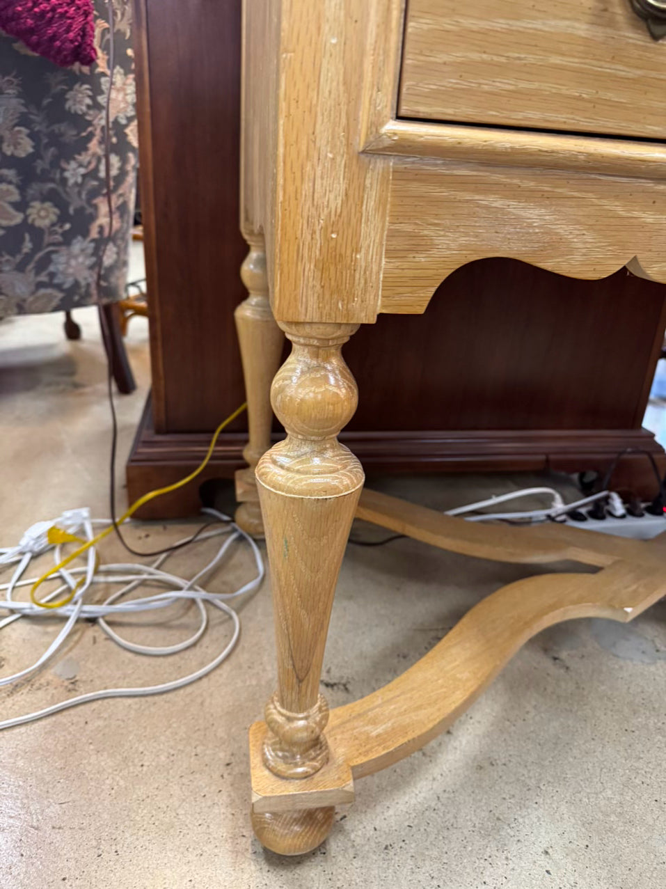 Light Oak Desk w/ Stretchers on Bottom