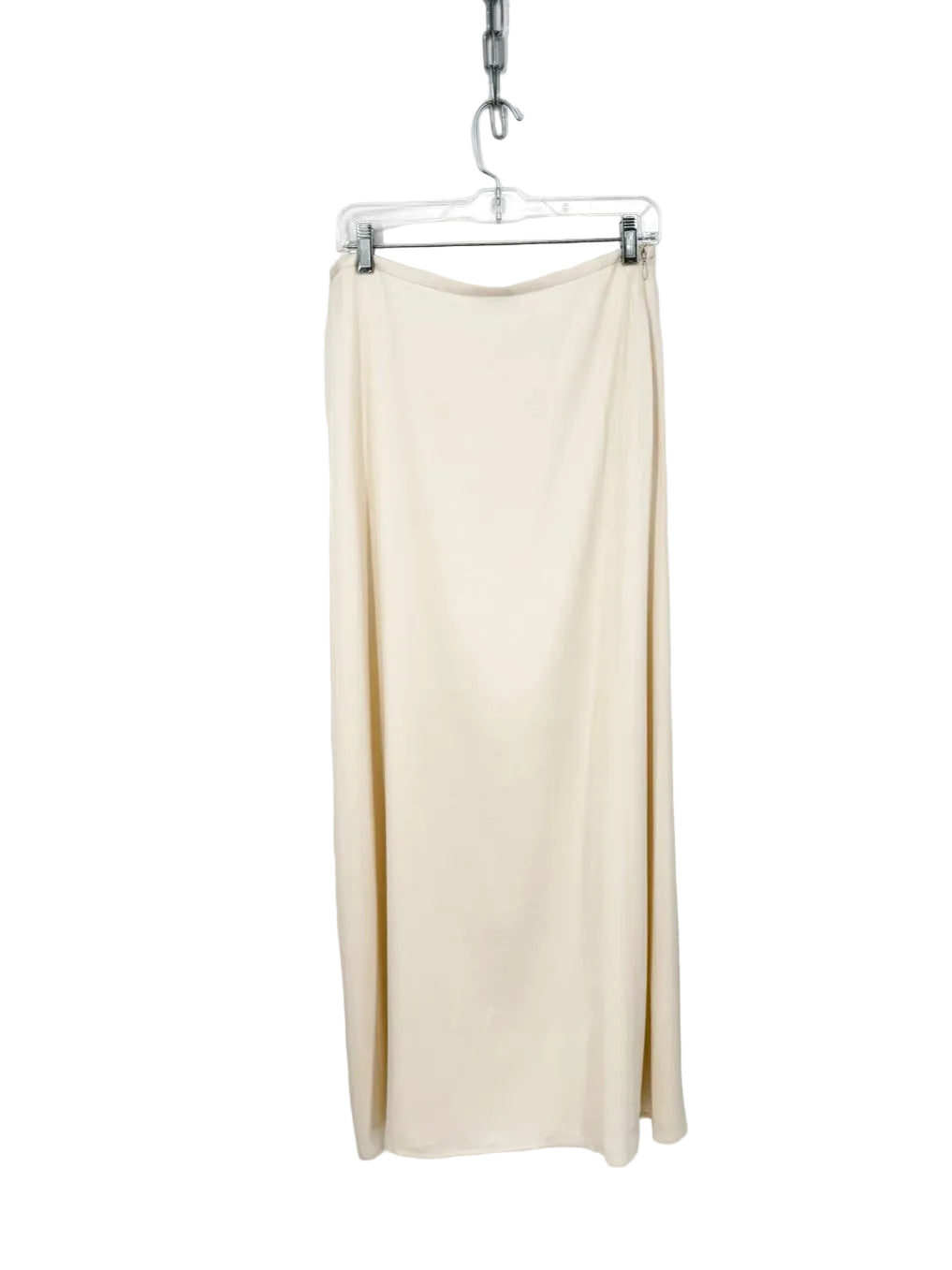 SRG Size Wmn's M Ivory Silk Maxi-Skirt