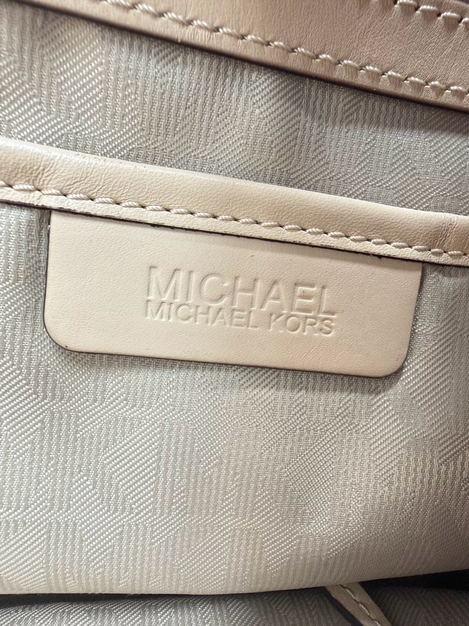 MICHAEL KORS Pink Metallic Monogram Purse