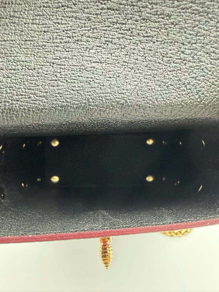 Burgundy Leather Bumblebee Crossbody Bag