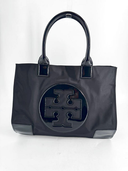 TORY BURCH Black Nylon Logo Tote Bag