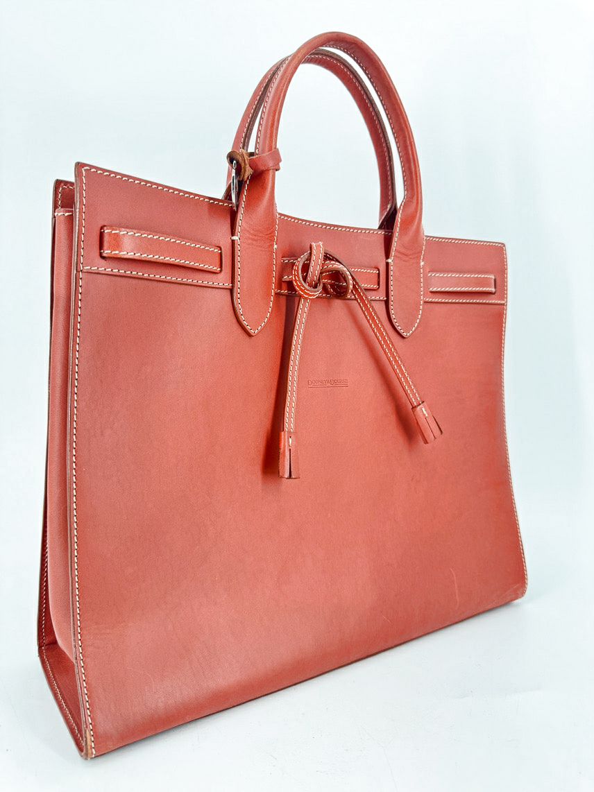 DOONEY & BOURKE Rust Leather Alto Tassel Tote Bag