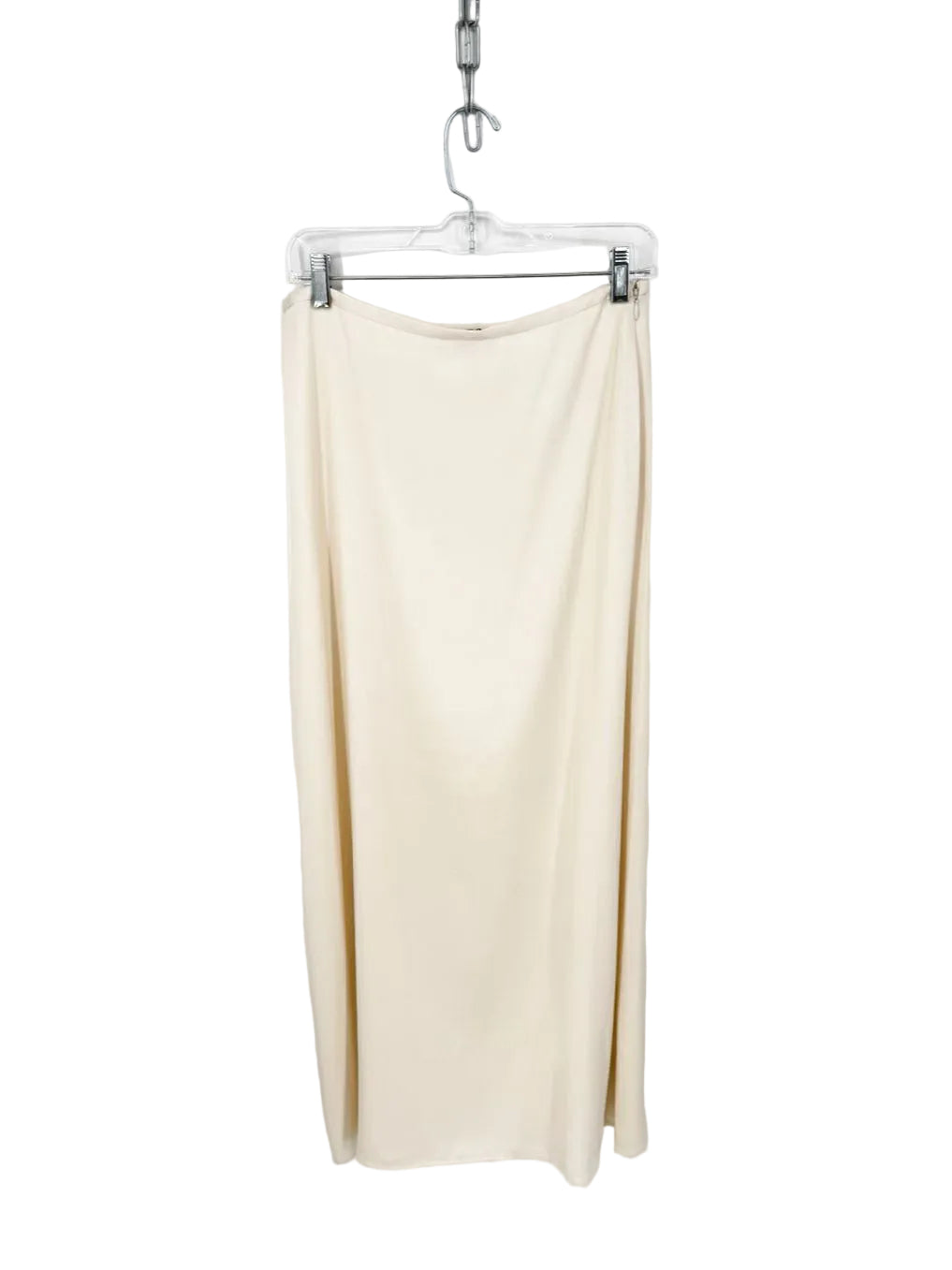 SRG Size Wmn's M Ivory Silk Maxi-Skirt