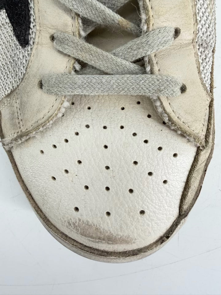 GOLDEN GOOSE Size 46 Gray Leather Sneakers