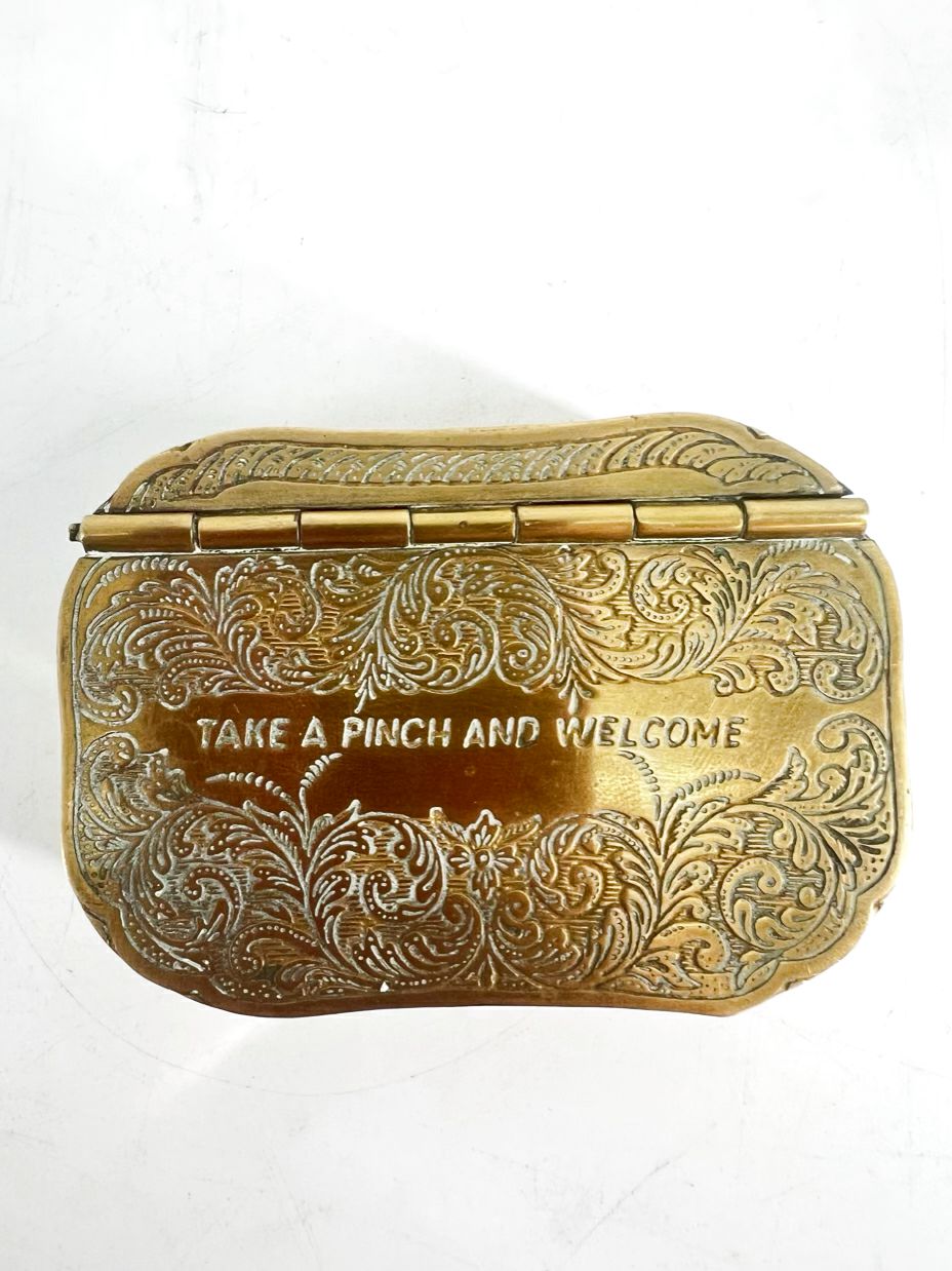 Gold Tone Brass 19th Century Trinket Box