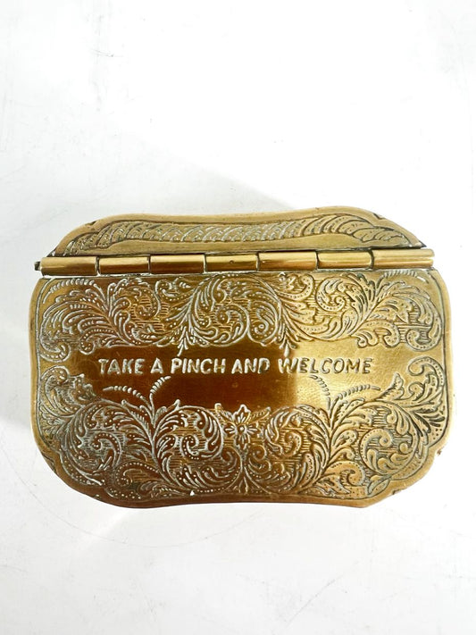 Gold Tone Brass 19th Century Trinket Box